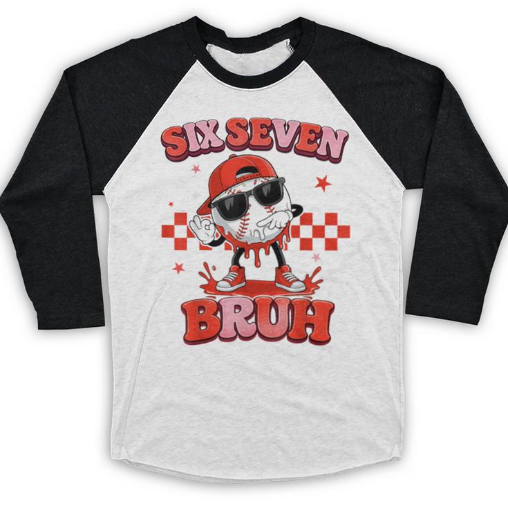 Valentines Day Baseball Six Seven 67 Meme Heart Baseball Dab Baseball Raglan Shirt Valentines Day Baseball Six Seven 67 Meme Heart Baseball Dab Baseball Raglan Shirt