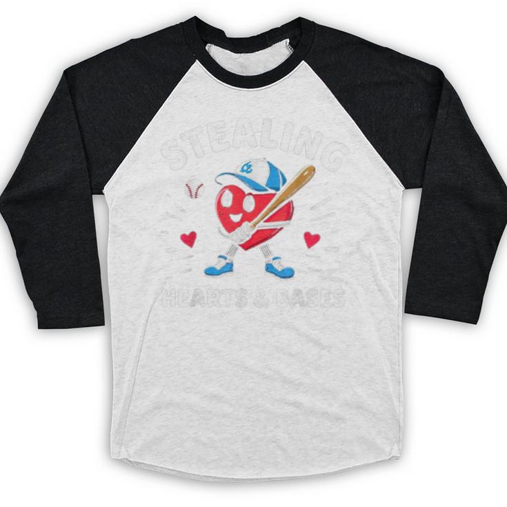 Valentines Day Baseball Stealing Hearts Bases Boys Kids Men Baseball Raglan Shirt Valentines Day Baseball Stealing Hearts Bases Boys Kids Men Baseball Raglan Shirt