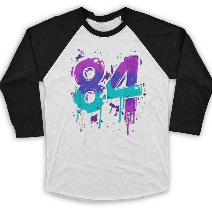 Vintage Baseball 84 Number Baseball Raglan Shirt Vintage Baseball 84 Number Baseball Raglan Shirt