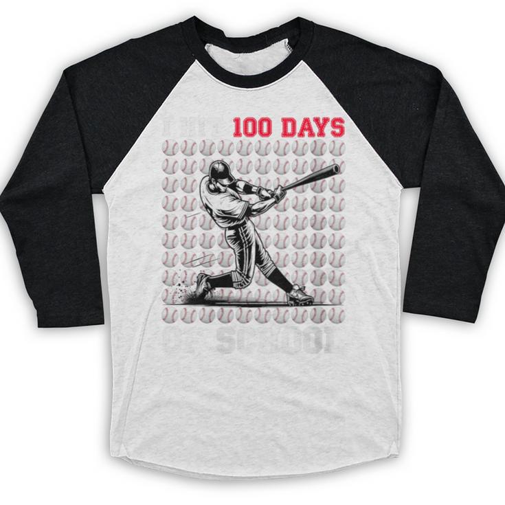 Women's I Hit 100 Days Of School Baseball 100th Day Boys Kids Baseball Raglan Shirt Women's I Hit 100 Days Of School Baseball 100th Day Boys Kids Baseball Raglan Shirt