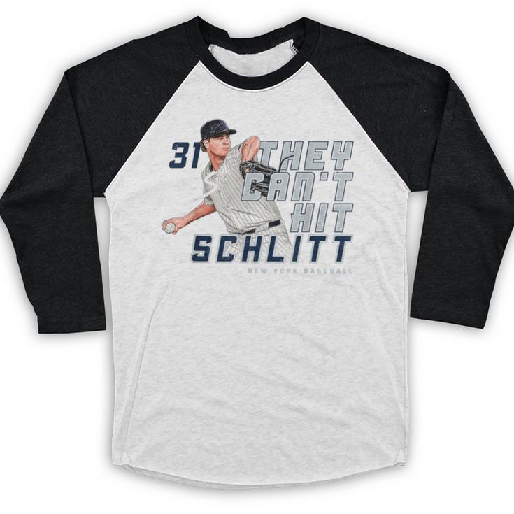 They Can't Hit Schlitt Cam Schlittler New York Baseball MLBP Baseball Raglan Shirt