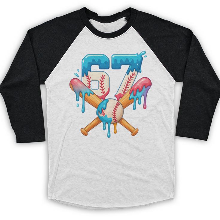 67 Baseball Life Style 101 Apparel Youth Drip Baseball Boys Baseball Raglan Shirt