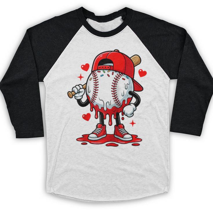 Baseball Drip Icecream Apparel Youth Boy Valentine Raglan Baseball Tee Baseball Raglan Shirt