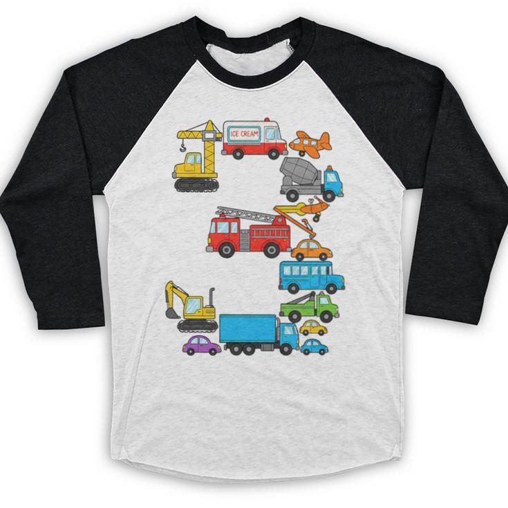 Baseball Ice Cream Drip Vehicles Youth Baseball Drip Premium Tri-Blend Baseball Raglan Shirt