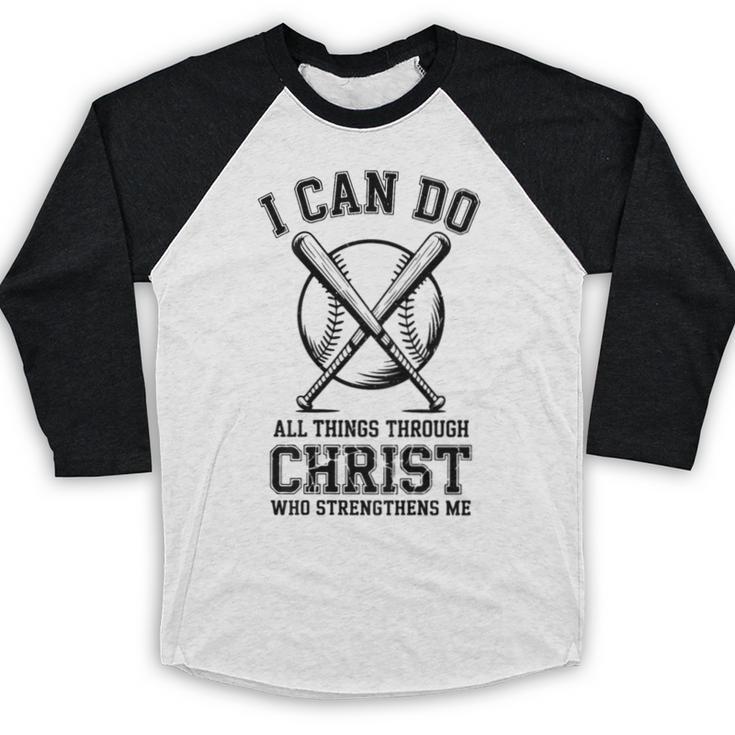 Christian Baseball Philippians 4 Baseball Raglan Shirt
