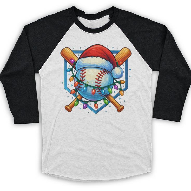 Christmas Baseball Drip For Boys Kids Ice Cream Drip Baseball Raglan Shirt