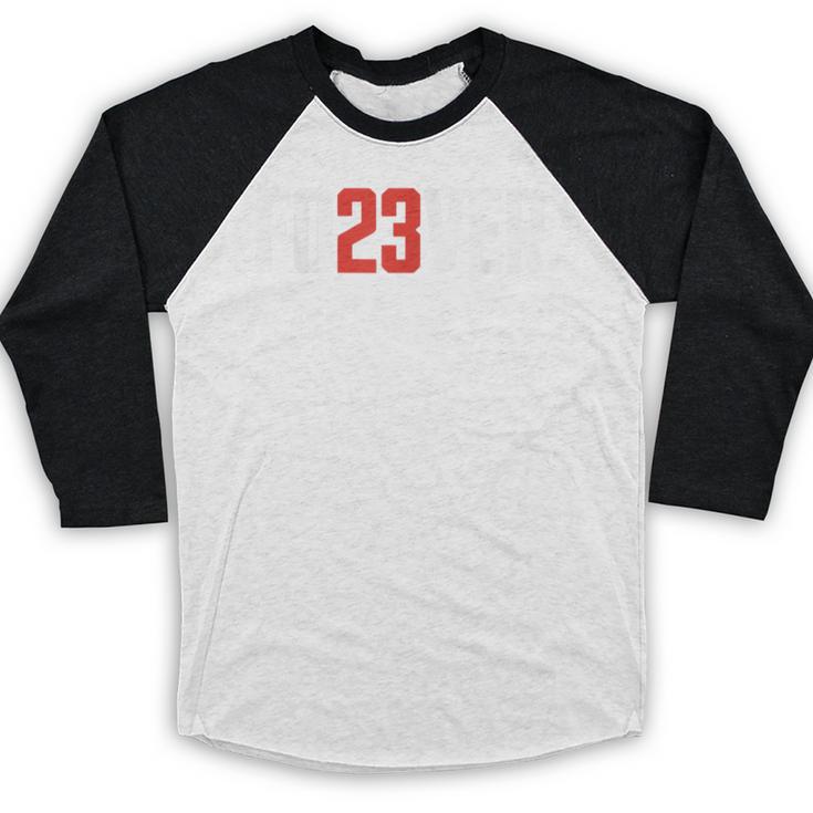 FO23VER Trendy Number 23 Baseball Team Sport For Women Men Baseball Raglan Shirt