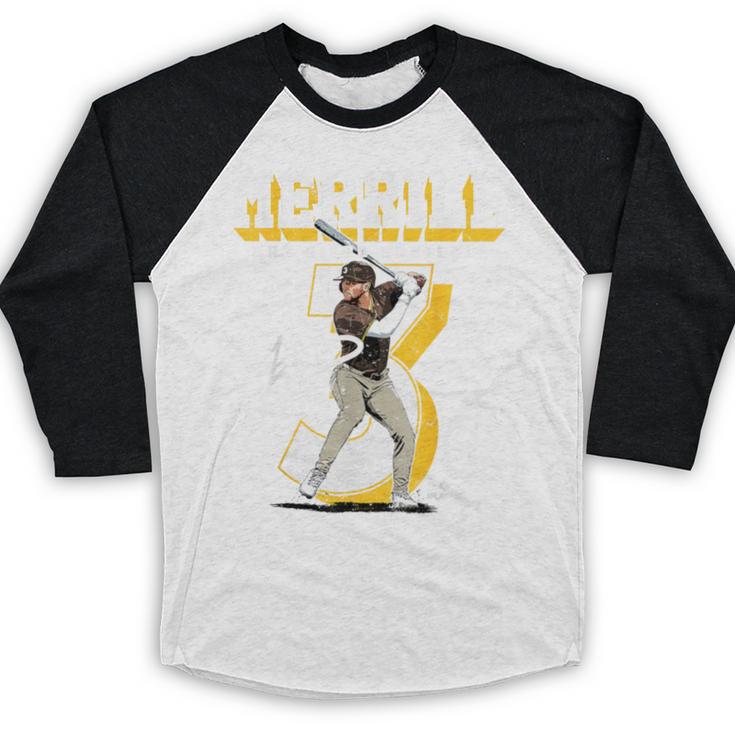 Jackson Merrill San Diego MLB Baseball Player MLBJME201M Baseball Raglan Shirt