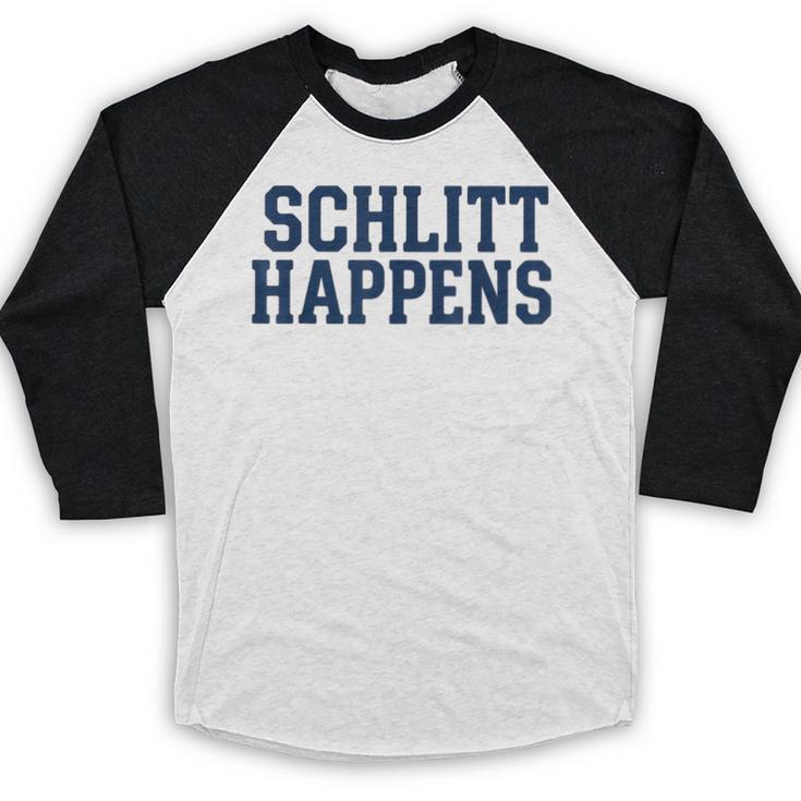 Schlitt Happens NY Bronx I Heart Baseball Apparel Baseball Raglan Shirt