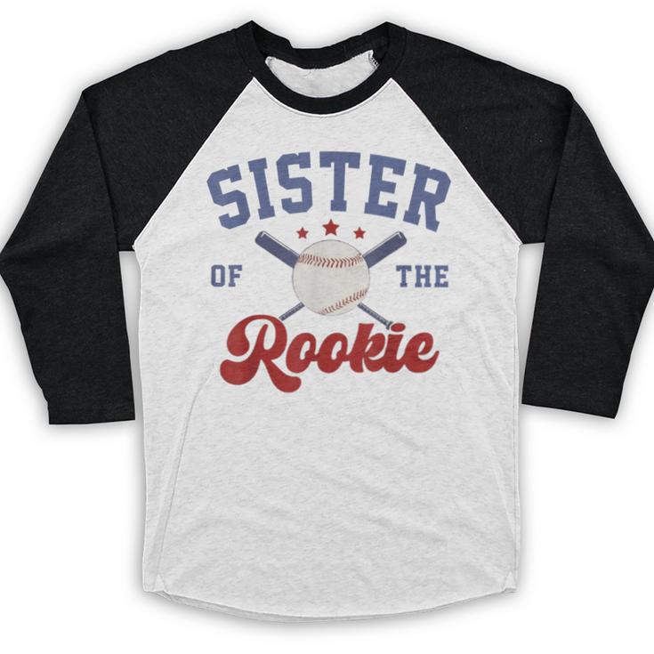 Sister Of Rookie 1st Birthday Baseball Boy Family Matching Baseball Raglan Shirt