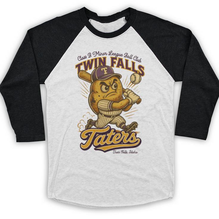 Twin Falls Taters Minor League Baseball Team Baseball Raglan Shirt