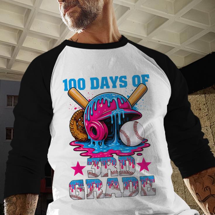 100 Days Of 3rd Grade Baseball 100th Day Of School Boys Kids Baseball Raglan Shirt 100 Days Of 3rd Grade Baseball 100th Day Of School Boys Kids Baseball Raglan Shirt