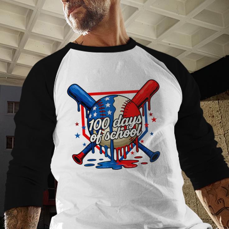 100 Days Of School 100th Day Youth Drip Baseball Boys Kid Baseball Raglan Shirt 100 Days Of School 100th Day Youth Drip Baseball Boys Kid Baseball Raglan Shirt
