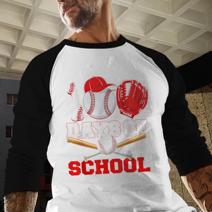 100 Days Of School Baseball Boys Kids Students Baseball Raglan Shirt 100 Days Of School Baseball Boys Kids Students Baseball Raglan Shirt