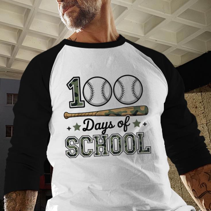 100 Days Of School Baseball Camo Boys School Teacher Baseball Raglan Shirt 100 Days Of School Baseball Camo Boys School Teacher Baseball Raglan Shirt