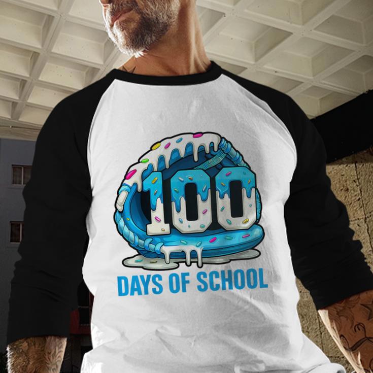 100 Days Of School Baseball Drip Ice Cream Kid Boy 100th Day Baseball Raglan Shirt 100 Days Of School Baseball Drip Ice Cream Kid Boy 100th Day Baseball Raglan Shirt