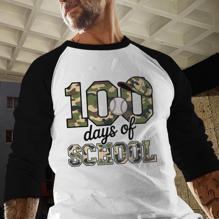 100 Days Of School Camo Baseball Camouflage For Kids Baseball Raglan Shirt 100 Days Of School Camo Baseball Camouflage For Kids Baseball Raglan Shirt