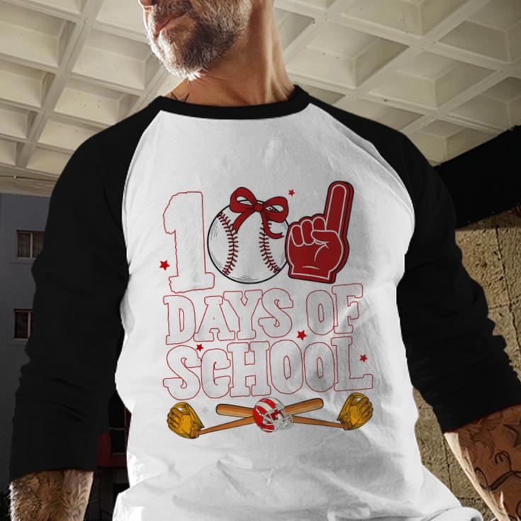 100 Days Of School Cute Bow Baseball Boy Girl Teacher Baseball Raglan Shirt 100 Days Of School Cute Bow Baseball Boy Girl Teacher Baseball Raglan Shirt