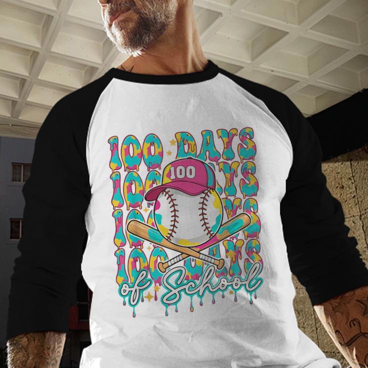 100 Days Of School Drip Baseball 100th Day Baseball School Baseball Raglan Shirt 100 Days Of School Drip Baseball 100th Day Baseball School Baseball Raglan Shirt