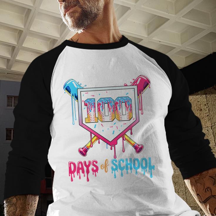 100 Days Of School Ice Cream Drip Baseball 100 Days Smarter Baseball Raglan Shirt 100 Days Of School Ice Cream Drip Baseball 100 Days Smarter Baseball Raglan Shirt