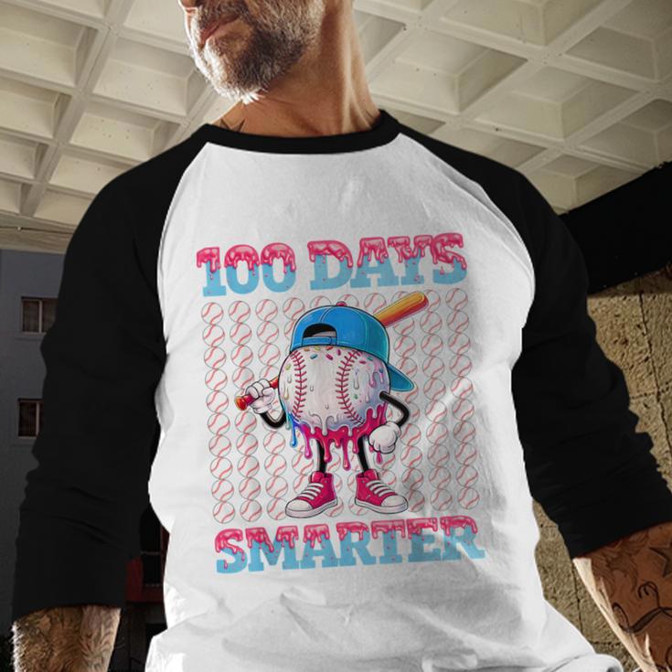 100 Days Smarter Baseball Drip Boys 100 Days Of School Kids Baseball Raglan Shirt 100 Days Smarter Baseball Drip Boys 100 Days Of School Kids Baseball Raglan Shirt