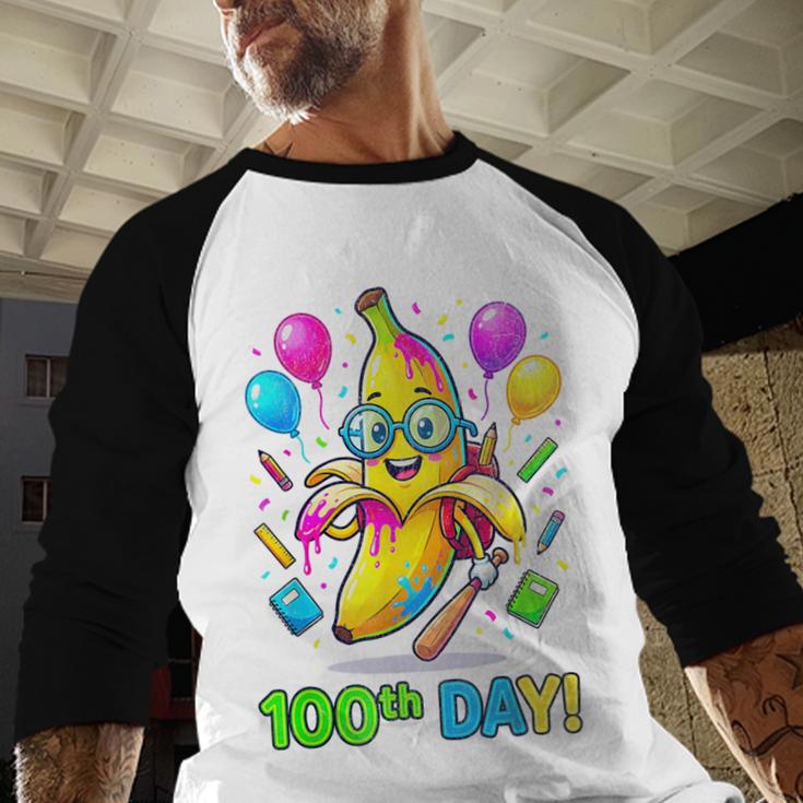 100th Day Of School Banana Baseball Drip For Kids Youth Girl Baseball Raglan Shirt 100th Day Of School Banana Baseball Drip For Kids Youth Girl Baseball Raglan Shirt