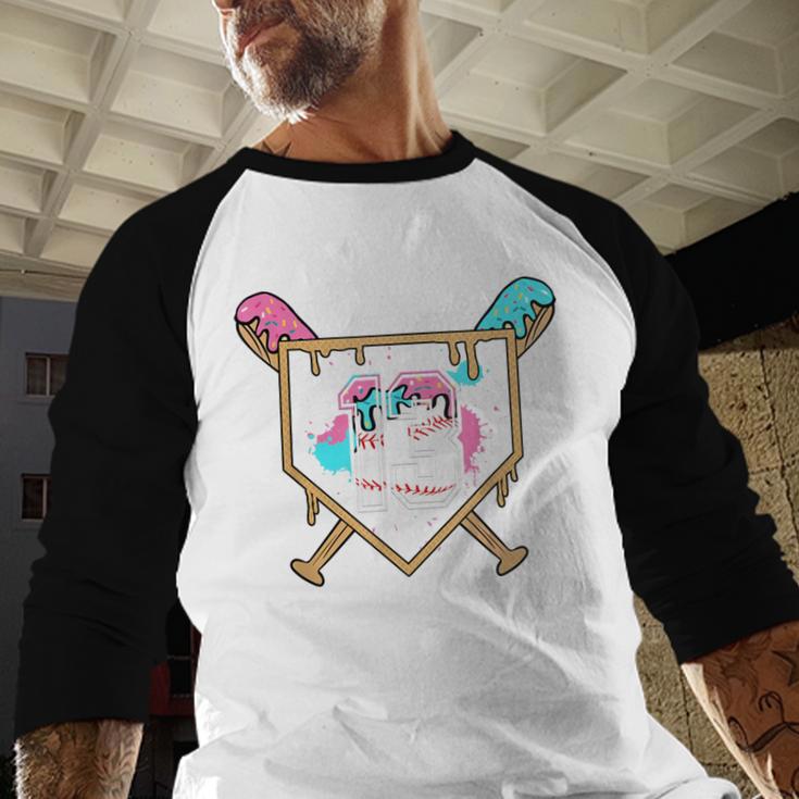 13th Birthday Baseball Bat Ice-Cream Drip 13yrs Old Boy Kid Baseball Raglan Shirt 13th Birthday Baseball Bat Ice-Cream Drip 13yrs Old Boy Kid Baseball Raglan Shirt