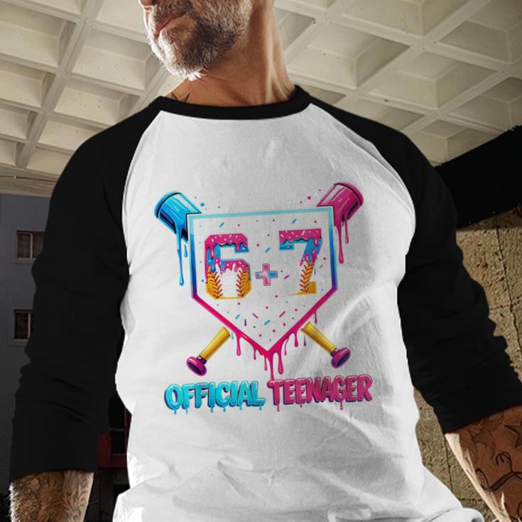13th Birthday Official Teenager 67 Baseball Drip Boys Baseball Raglan Shirt 13th Birthday Official Teenager 67 Baseball Drip Boys Baseball Raglan Shirt