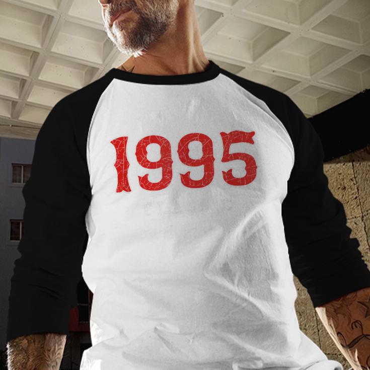 30 Year Old 1995 Classic Baseball Fan 30th Birthday Baseball Raglan Shirt