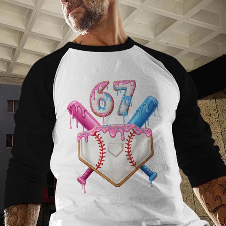 6 7 Baseball Dripping Six Seven Gen Alpha Slang Baseball Raglan Shirt
