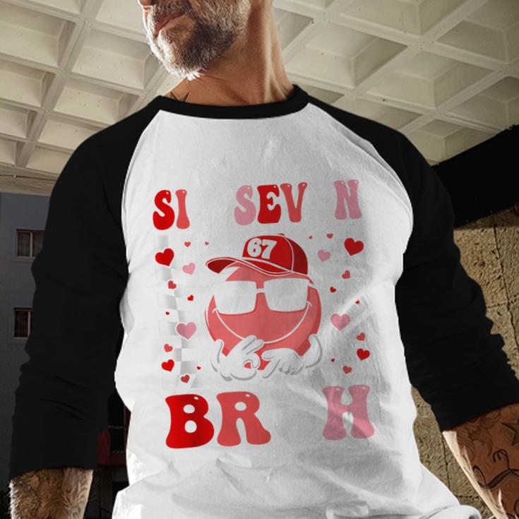 6 7 Bruh Six Seven Valentine Heart Baseball Baseball Raglan Shirt 6 7 Bruh Six Seven Valentine Heart Baseball Baseball Raglan Shirt