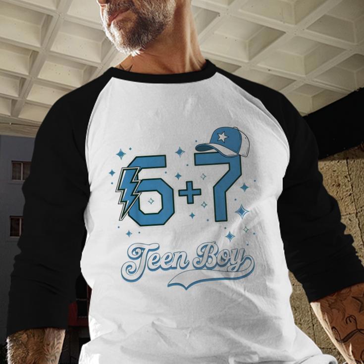 6 7 Meme Official Teenager 13th Birthday Baseball Boy Baseball Raglan Shirt 6 7 Meme Official Teenager 13th Birthday Baseball Boy Baseball Raglan Shirt