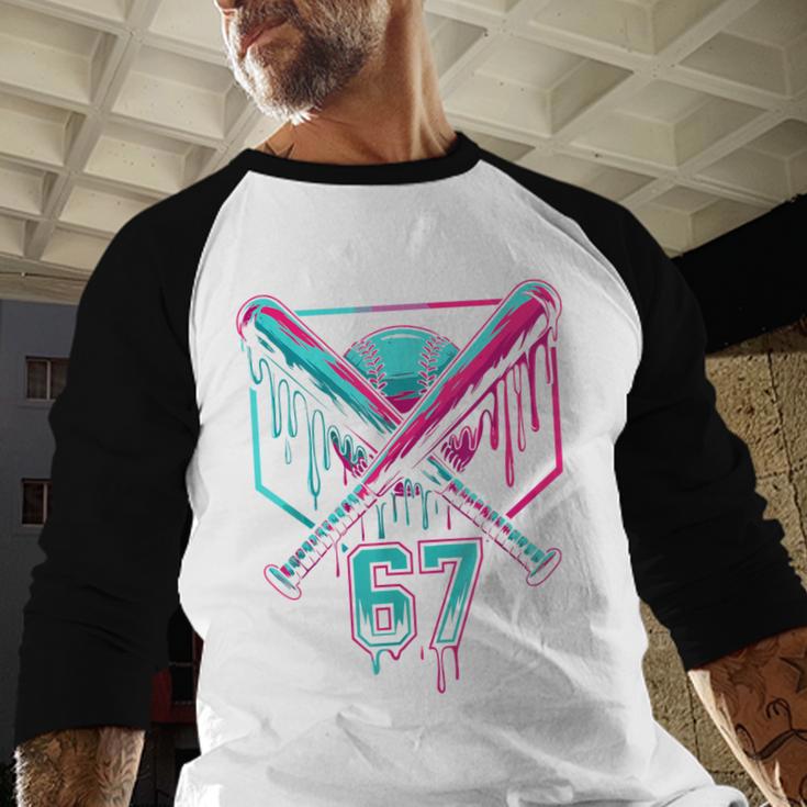 67 Baseball Drip Six Seven Gen Alpha Slag Baseball Raglan Shirt 67 Baseball Drip Six Seven Gen Alpha Slag Baseball Raglan Shirt