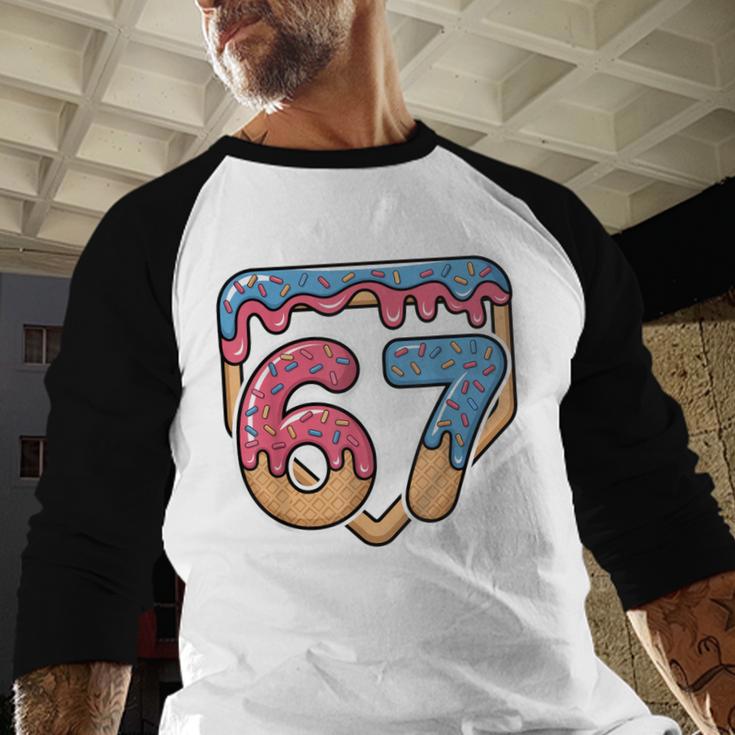 67 Ice Cream Drip Meme Baseball Baseball Raglan Shirt