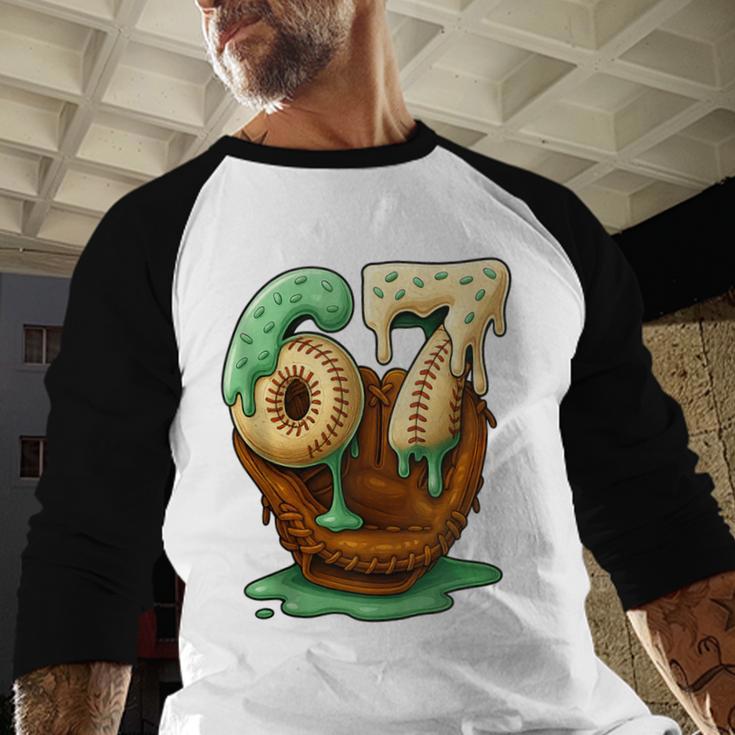 67 Ice Cream Drip Six Seven Baseball Baseball Raglan Shirt 67 Ice Cream Drip Six Seven Baseball Baseball Raglan Shirt