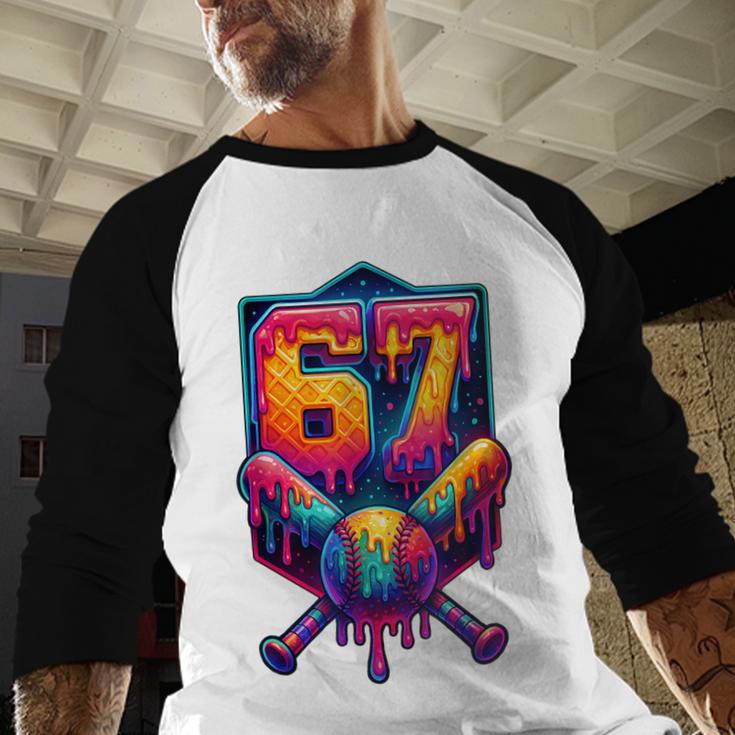 67 Meme Trendy Baseball Number 67 Player Six Seven Baseball Raglan Shirt 67 Meme Trendy Baseball Number 67 Player Six Seven Baseball Raglan Shirt