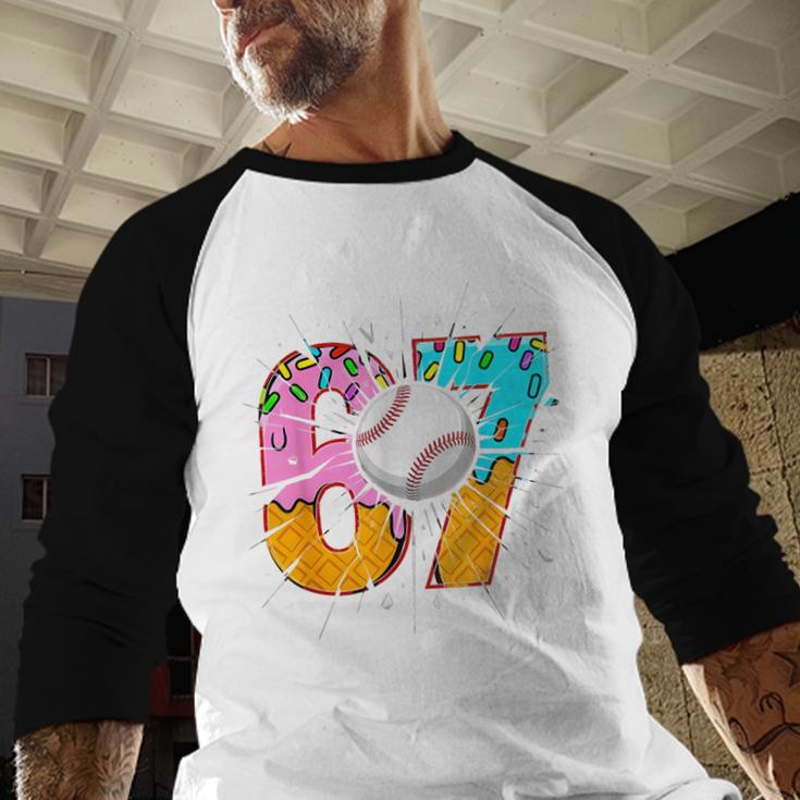 67 Six Seven 6 7 Boys 67 Baseball Ice Cream Drip 6 7 Baseball Raglan Shirt