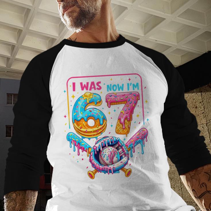 7th Birthday Boys I Was 6 Now I'm 7 Baseball Ice Cream Drip Baseball Raglan Shirt 7th Birthday Boys I Was 6 Now I'm 7 Baseball Ice Cream Drip Baseball Raglan Shirt