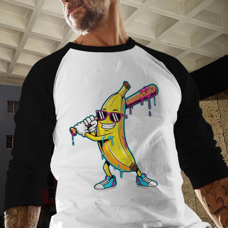 Banana Baseball Drip Kids Youth Boys Girls Baseball Raglan Shirt