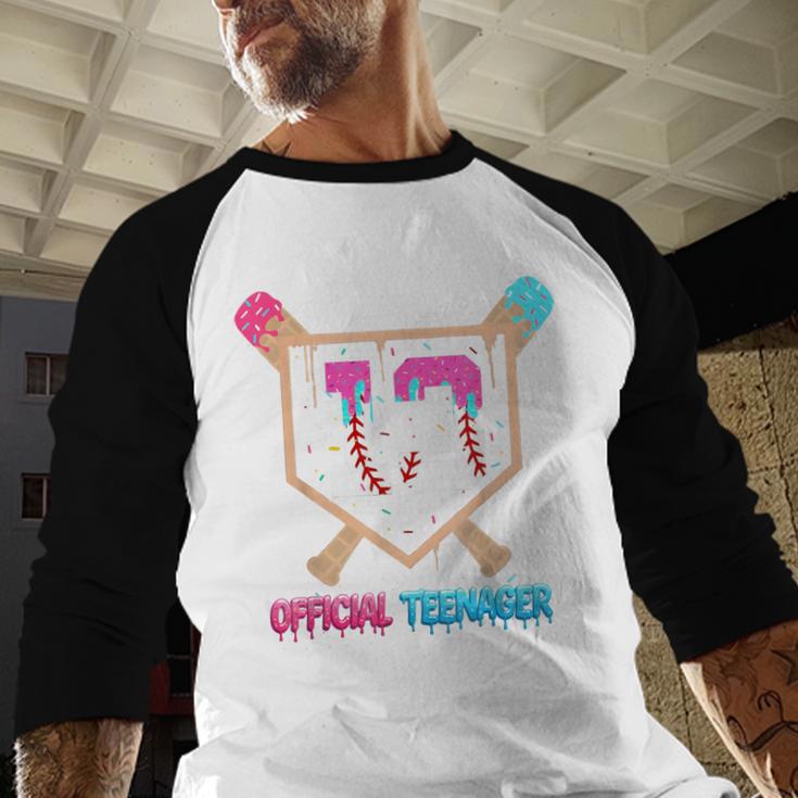 Baseball 13 Year Ice Cream Drip 13th Bday Official Teenager Baseball Raglan Shirt Baseball 13 Year Ice Cream Drip 13th Bday Official Teenager Baseball Raglan Shirt