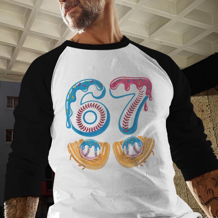 Baseball 67 Ice Cream Drip 67 Meme Player T-Shirt Baseball Raglan Shirt Baseball 67 Ice Cream Drip 67 Meme Player T-Shirt Baseball Raglan Shirt
