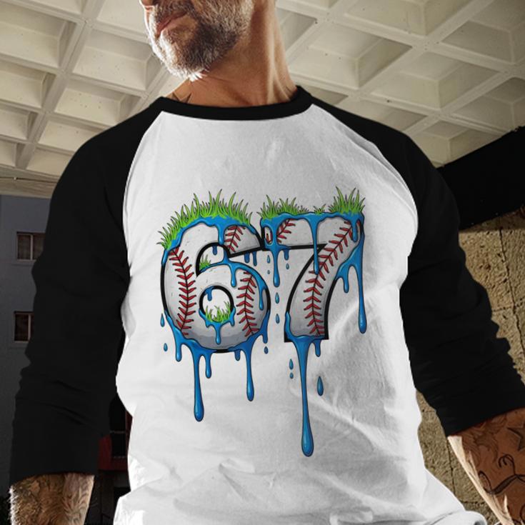 Baseball 67 Six Seven Gen Alpha Meme Blue Drip Boys Baseball Raglan Shirt Baseball 67 Six Seven Gen Alpha Meme Blue Drip Boys Baseball Raglan Shirt
