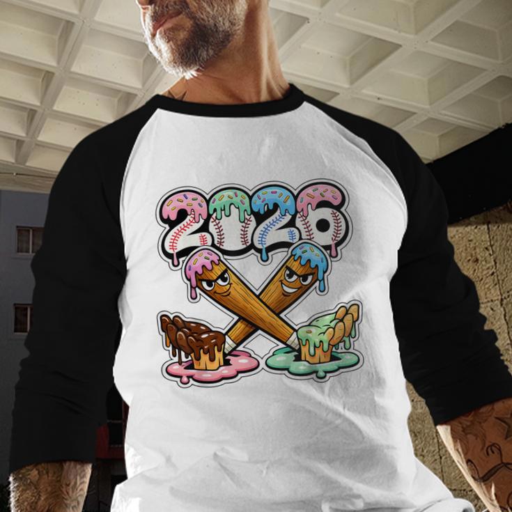 Baseball Bat 2026 Hands Drip Boys Ice Cream Dripping Youth Baseball Raglan Shirt Baseball Bat 2026 Hands Drip Boys Ice Cream Dripping Youth Baseball Raglan Shirt