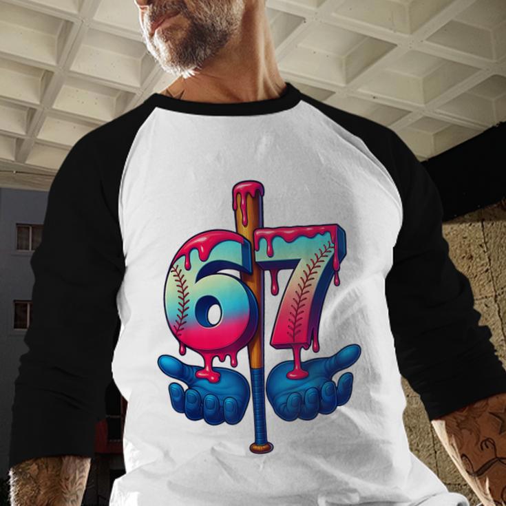 Baseball Bat Hands Drip 67 Six Seven Gen Alpha Slang Meme Baseball Raglan Shirt Baseball Bat Hands Drip 67 Six Seven Gen Alpha Slang Meme Baseball Raglan Shirt