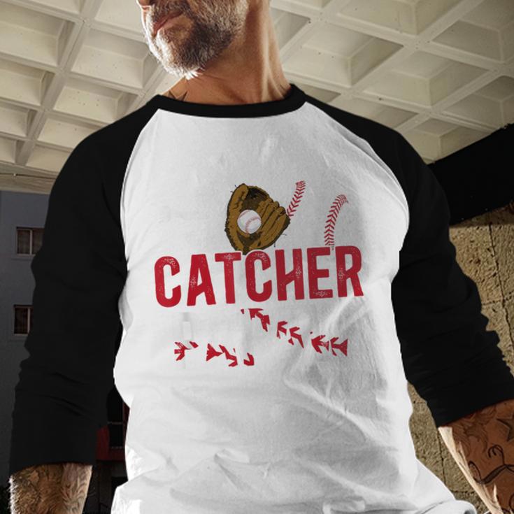 Baseball Catcher Papaw Proud Papaw Of A Baseball Catcher Baseball Raglan Shirt