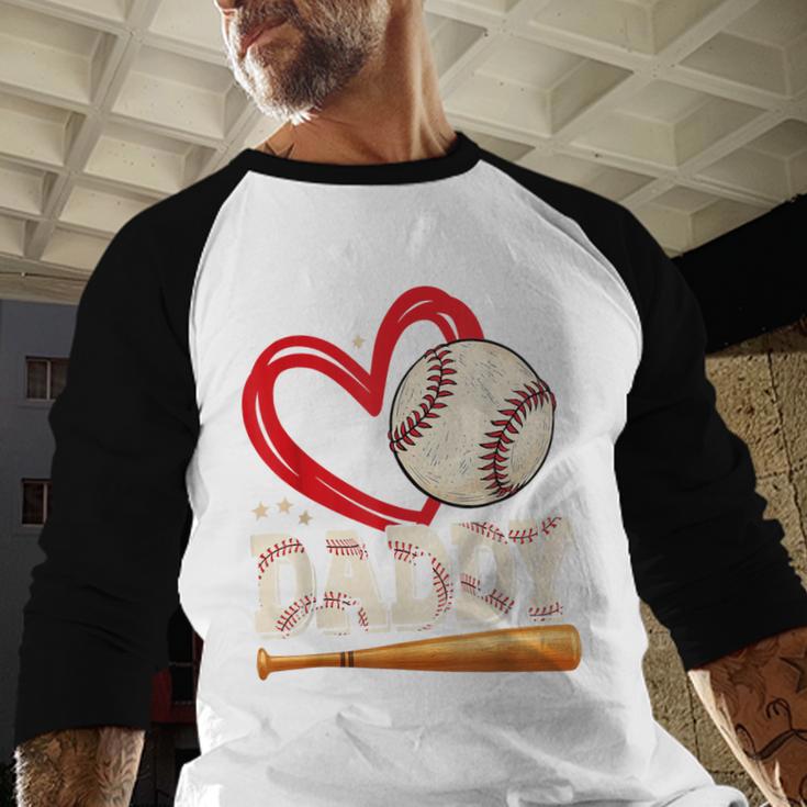 Baseball Daddy Baseball Heart Family Matching Baseball Raglan Shirt