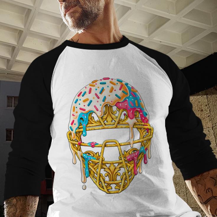 Baseball Drip For Boys Ice Cream Drip Youth Boys Catcher's Baseball Raglan Shirt