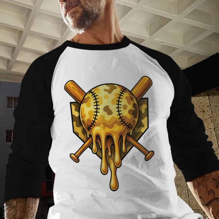 Baseball Drip Ice Cream Camo Cool Baseball Raglan Shirt Baseball Drip Ice Cream Camo Cool Baseball Raglan Shirt