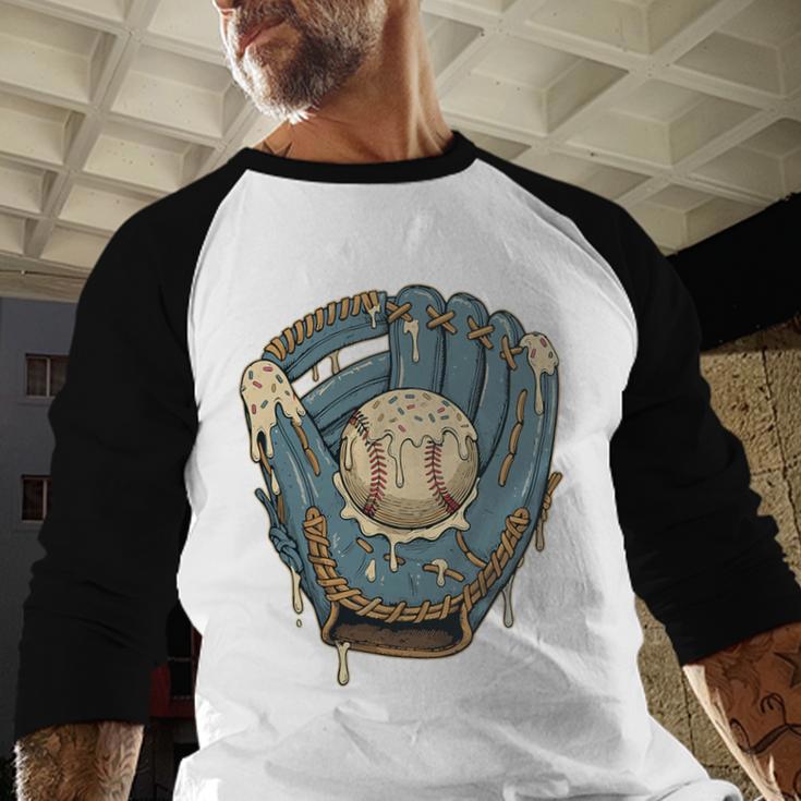 Baseball Drip Ice Cream Glove With Sprinkles And Ball Youth Premium Tri-Blend Baseball Raglan Shirt Baseball Drip Ice Cream Glove With Sprinkles And Ball Youth Premium Tri-Blend Baseball Raglan Shirt