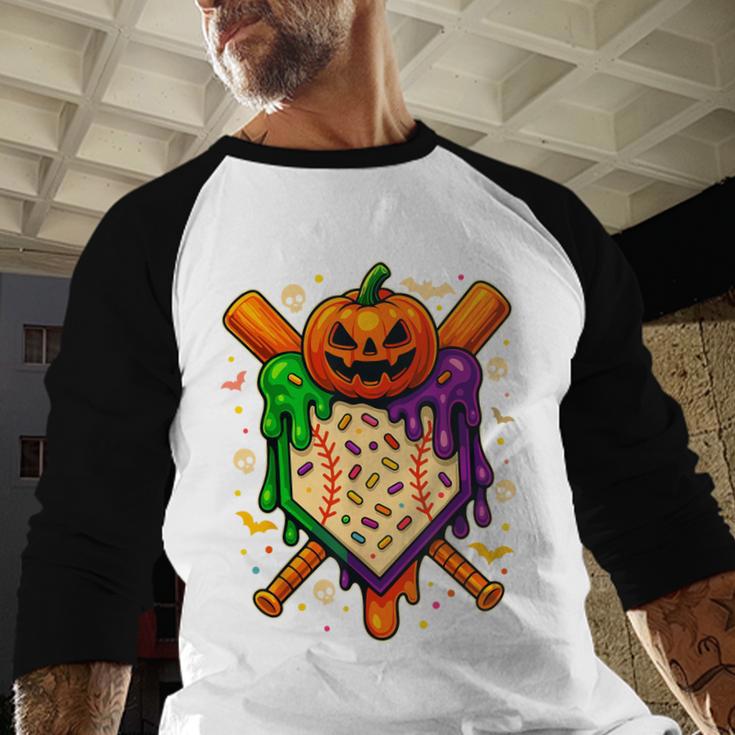 Baseball Drip Ice Cream Drip Halloween Baseball Lovers Baseball Raglan Shirt Baseball Drip Ice Cream Drip Halloween Baseball Lovers Baseball Raglan Shirt